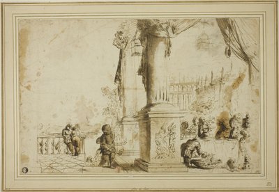 Bankett jelenet a teraszon alkotó: Unknown artist