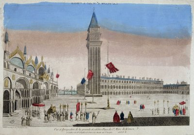Bazilika és a Szent Márk tér (San Marco) Velencében. alkotó: Unknown artist