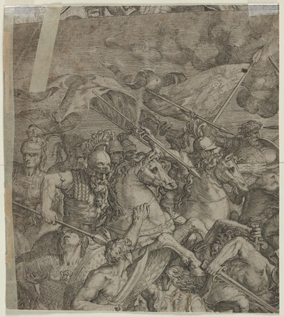 Milvius-hídi csata (töredék) (fordítva) alkotó: Unknown artist
