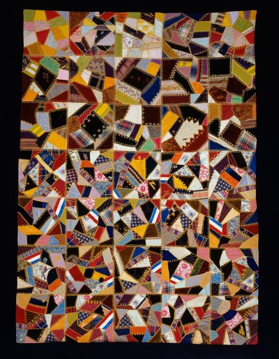 Ágytakaró (Crazy Quilt) alkotó: Unknown artist
