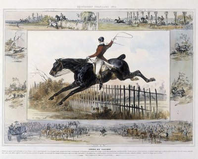 Harangtorony verseny az ókori és modern lovaglás festői történetében, Charles Aubry alkotó: Unknown artist