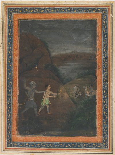 Bhils szarvasra vadászik éjjel alkotó: Unknown artist