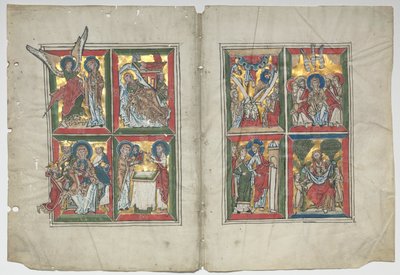 Bifolia jelenetekkel Krisztus életéből alkotó: Unknown artist