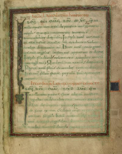Bifolium egy evangéliumi lelkigyakorlatból (5. és 12. fols.) alkotó: Unknown artist