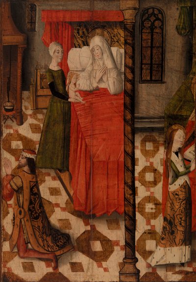 A Szűz születése, férfi donor, és a Szűzanya oktatása alkotó: Unknown artist