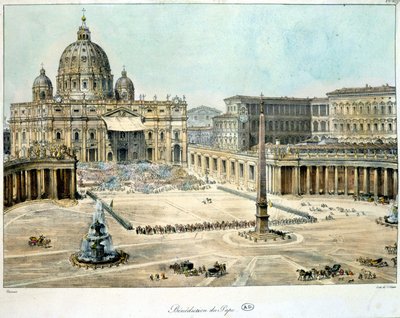 Pápai áldás Római Szent Pétertől, c. 1820. alkotó: Unknown artist