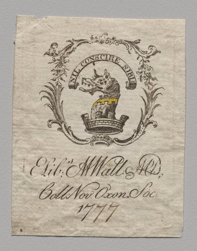 Könyvtábla: Elizabeth M. Watt, M.D. alkotó: Unknown artist