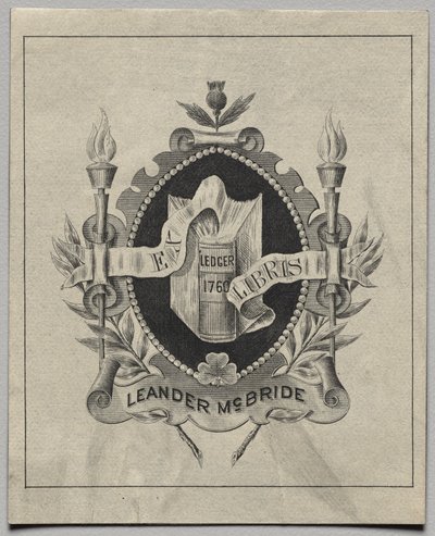 Könyvtábla: Leander McBride alkotó: Unknown artist