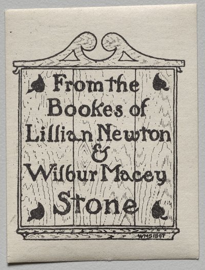 Könyvtábla: Lillian Newton és Wilbur Macey Stone alkotó: Unknown artist