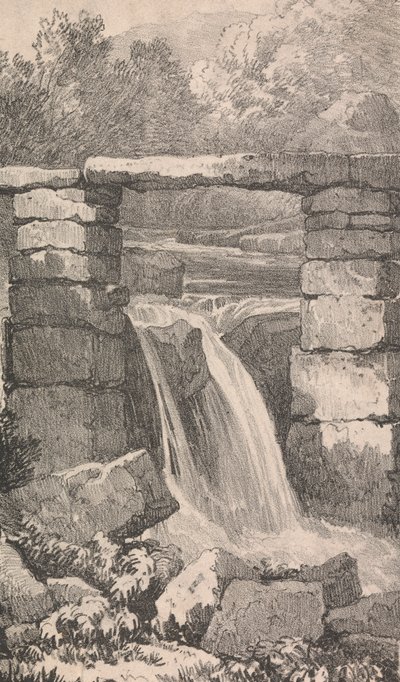Híd a vízesés felett alkotó: Unknown artist