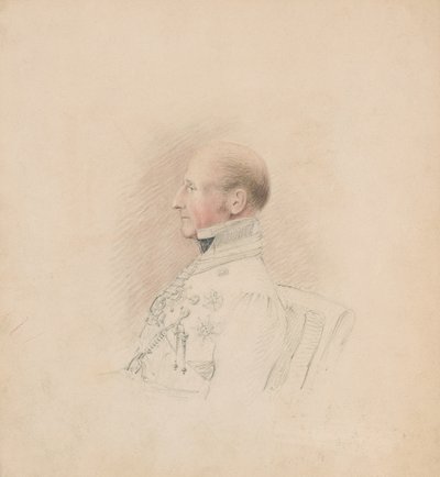 Sir Galbraith Lowry Cole dandártábornok (1772-1842), 1835 körül (ceruza és akvarell) alkotó: Unknown artist