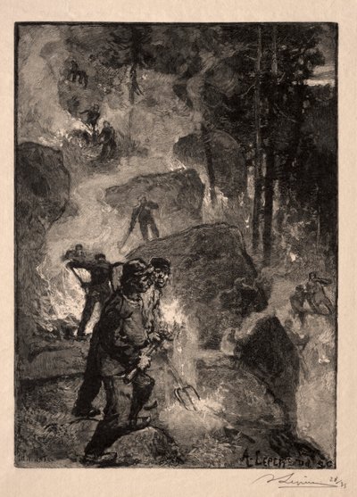Páfrányégetők alkotó: Unknown artist