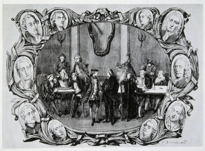 Café Procope Párizsban a 18. században Buffon, Gilbert, Diderot, D