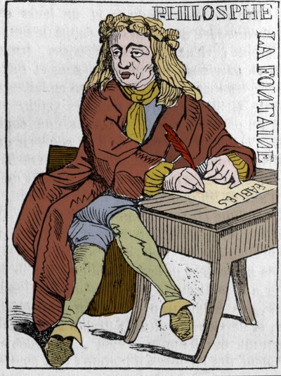 A Francia Köztársaság kártyajátéka (1793) a Nemzeti Konventben 1792. szeptember 21-én, a királyságok bukása után megjelent: a filozófus karaktere Jean de la Fontaine (1621-1695) francia költő vonásaiban. A „” A festői boltban”” 1 alkotó: Unknown artist