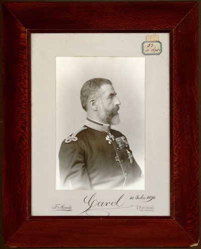 Carol Ier ou Charles Ier – I. Károly román király (1839-1914) portréja, névtelen. Ezüst zselatin fotózás alkotó: Unknown artist