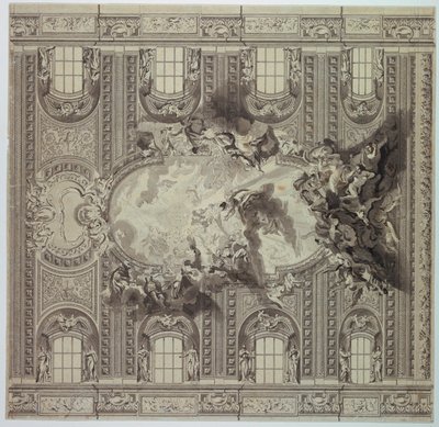 A Gesù templom mennyezete, Róma, Olaszország alkotó: Unknown artist