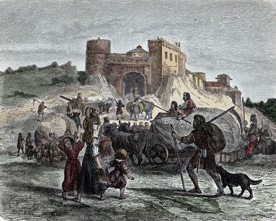 Kelták a főnökeik szolgálatában – kelta civilizáció, vaskorszak: A kelták rituális áldozatokat hoznak alkotó: Unknown artist