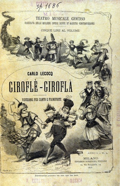 Charles Lecocq ""Giroflè - Girofla"". Kottaborító. alkotó: Unknown artist