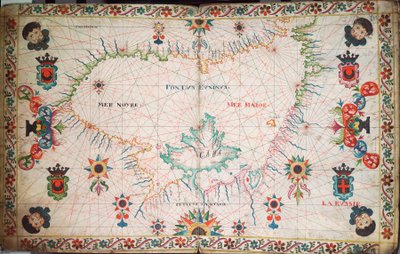 A Fekete-tenger térképe, 1600 körül (kézirat) alkotó: Unknown artist