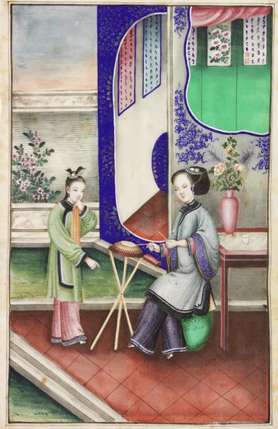 Kínai figurák (testszín, papír) alkotó: Unknown artist