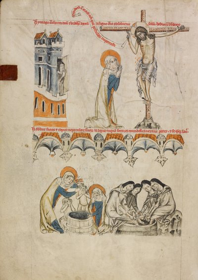 Krisztus megáldja Szent Hedviget; Szent Hedvig mossa unokája arcát alkotó: Unknown artist