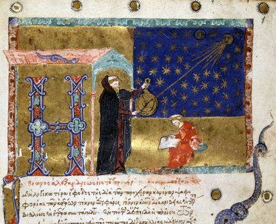 Claude Ptolemaiosz (csillagász), akit a „Canon Astronomicon Explanatio”-ban képviselt, a 14. századból. alkotó: Unknown artist