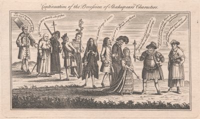 A Shakespeare-figurák menetének folytatása alkotó: Unknown artist