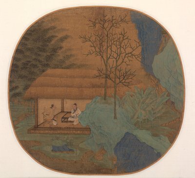 Beszélgetés egy nádfedeles kunyhóban alkotó: Unknown artist