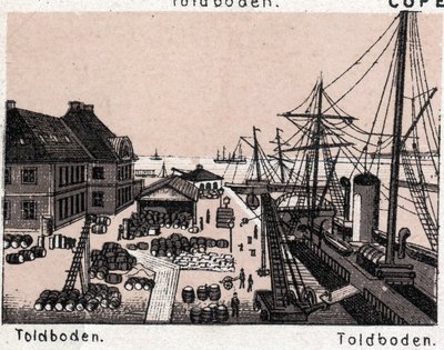 Koppenhága (Koppenhága), Dánia: kilátás Toldbodenre (kikötő, kikötő). in "" A világ 168 nézetet szemléltet"" Keltezés nélküli (19. század vége) alkotó: Unknown artist