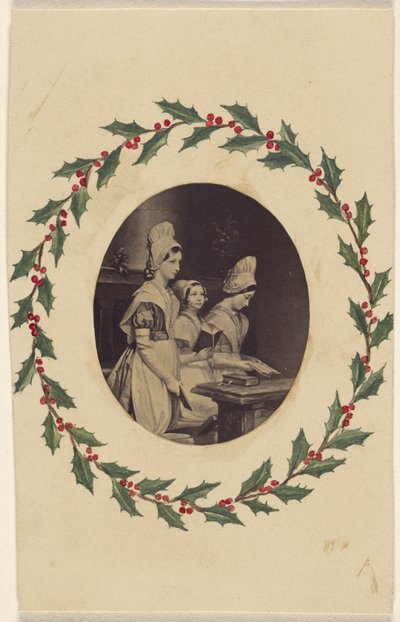 [Három olvasó lányt ábrázoló festmény másolata] alkotó: Unknown artist