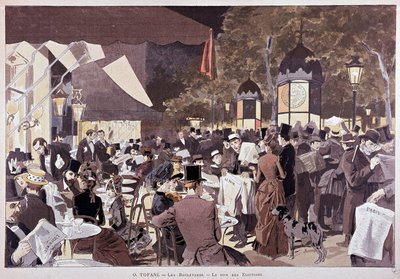 Tömeg, a körutakon a választás éjszakáján – a „Paris illustré”-ban” alkotó: Unknown artist