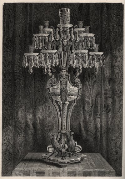 Crystal candelavre a Baccarat gyárból - - Louis Figuier 
