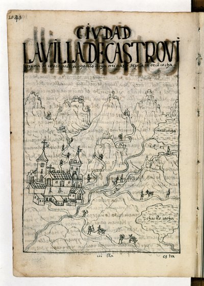 DISCOVERY kora: A 17. századi rajz egy indián művész által, amely egy ezüstbányát ábrázol... alkotó: Unknown artist