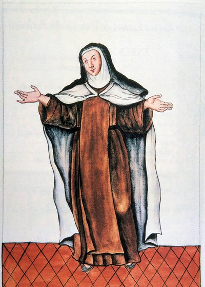 Peru mindennapi élete és szokásai: "" Carmelita dechaussee "" Akvarell Baltasar Martinez Companon y Bajanda, Trujillo püspöke (1782-1785) "" Trujillo del Peru "" című könyvéből. 18. századi Madrid. Biblioteca del Palacio Real alkotó: Unknown artist