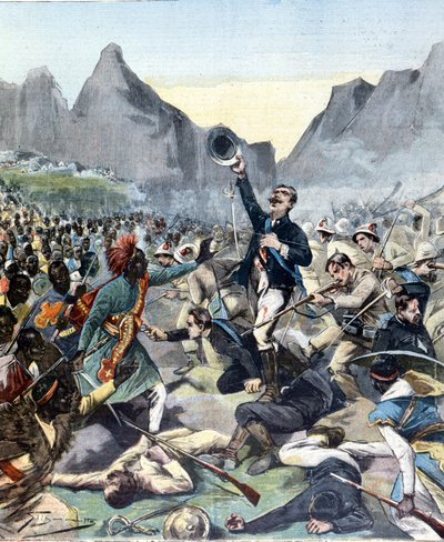 Dabormida halála az adouai csata során (Etiópia és Olaszország között) alkotó: Unknown artist