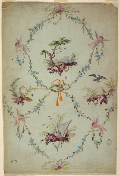 Selyembrokát dizájn alkotó: Unknown artist
