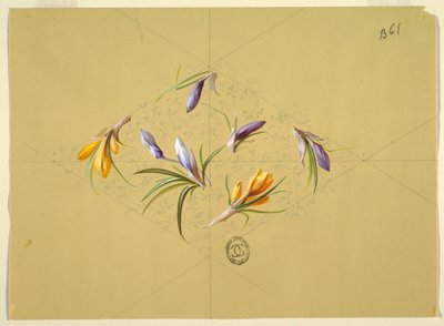 Tapéta- és textiltervek: Virágok alkotó: Unknown artist