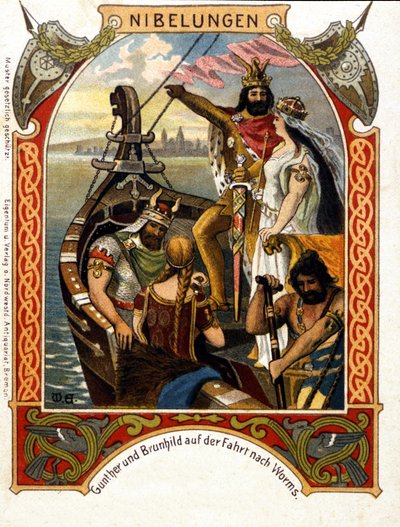 Die Nibelungen, Heinrich Dorn (1804-1892) német karmester és zeneszerző 1854-ben komponált operája. századi kromolitográfia. alkotó: Unknown artist