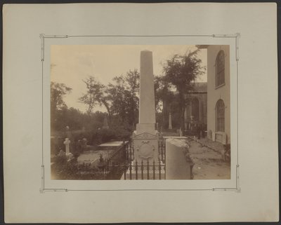 Elmozdult emlékmű, Szent János evangélikus templom, Archdale Street a Clifford és a King között, délre néz, Charleston alkotó: Unknown artist
