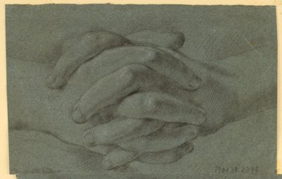Rajz: Összekulcsolt kezek tanulmányozása alkotó: Unknown artist