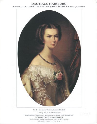 Erzsébet osztrák császárné alkotó: Unknown artist