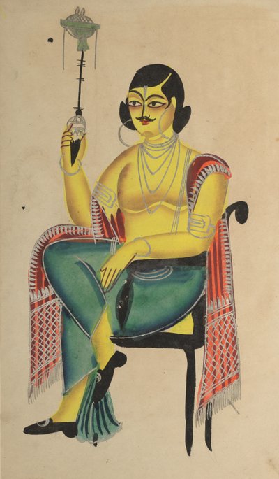 Angol Babu (bennszülött indiai írnok) vízipipa alkotó: Unknown artist