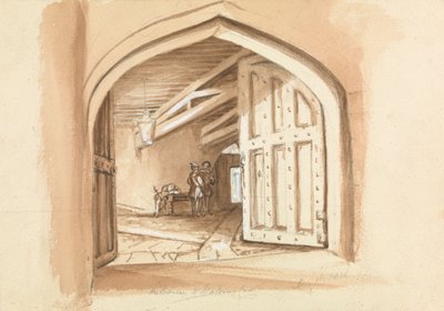 A Walmer kastély bejárata; ajtók vázlatai alkotó: Unknown artist