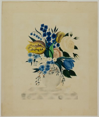 Virágok márványvázában alkotó: Unknown artist