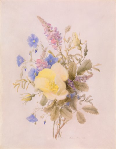 Virágok sárga rózsával alkotó: Unknown artist