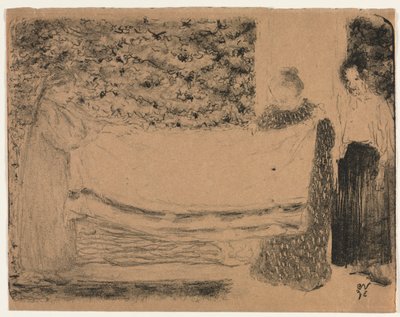 Az ágynemű összecsukása alkotó: Unknown artist