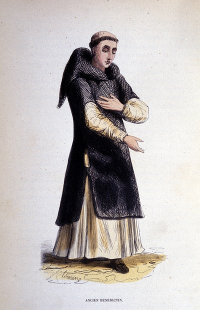 Volt bencés. Metszet egy vallási rendekről szóló albumból, Párizs alkotó: Unknown artist