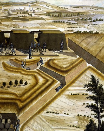 Vauban típusú erődítmény – a „tüzérségi szerződésben”, François Lingier, Strasbourg alkotó: Unknown artist