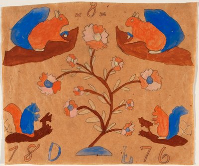 Négy mókus alkotó: Unknown artist