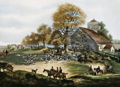Rókavadászat Surreyben, Nagy-Britanniában alkotó: Unknown artist